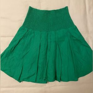 NWT J. Crew smocked waist linen skirt